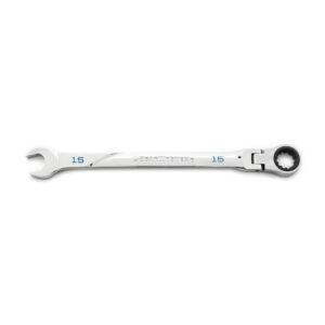 GearWrench 86215 15mm 120XP Universal Spline XL Flex Head Ratcheting Combination Wrench