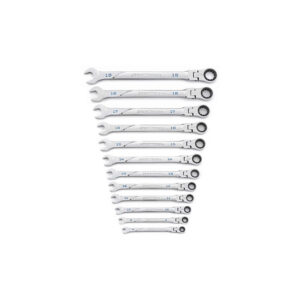 GearWrench 86229 12PC 120XP Universal Spline XL Flex Head Ratcheting Combination Metric Wrench Set