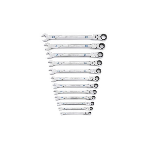 GearWrench 86229 12PC 120XP Universal Spline XL Flex Head Ratcheting Combination Metric Wrench Set