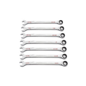 GearWrench 86452 7PC 120XP Universal Spline XL Ratcheting Combination SAE Wrench Set