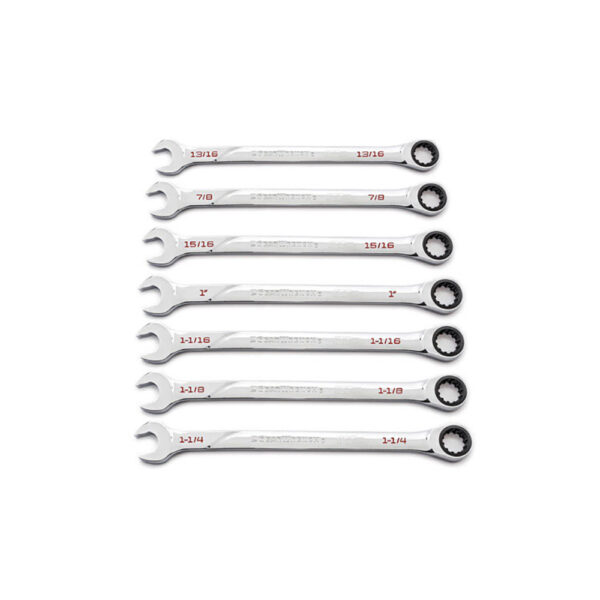 GearWrench 86452 7PC 120XP Universal Spline XL Ratcheting Combination SAE Wrench Set