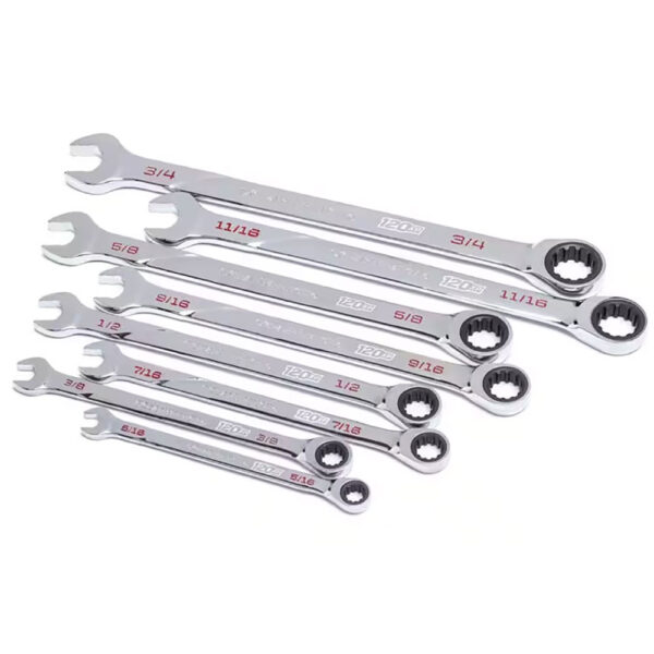 GearWrench 86455 8PC 120XP Universal Spline XL Ratcheting Combination SAE Wrench Set