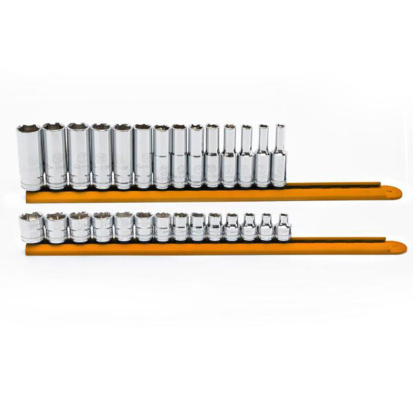 GearWrench 86540 28PC 3/8'' Drive 6 Point Standard and Deep Socket Set