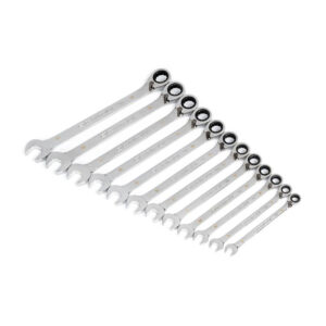 GearWrench 86627 12PC 90-Tooth 12 Point Metric Reversible Ratcheting Combination Wrench Set