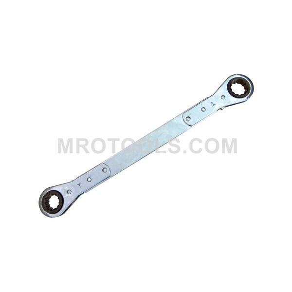 Lang 8665 Flat Ratcheting Box Wrench, 12 Point, Extra Long, Metric