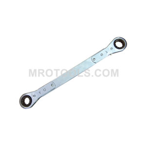 Lang 8666 Flat Ratcheting Box Wrench, 12 Point, Extra Long, Metric