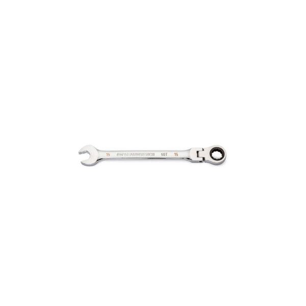 GearWrench 86715 15mm 90-Tooth 12 Point Flex Head Ratcheting Combination Wrench