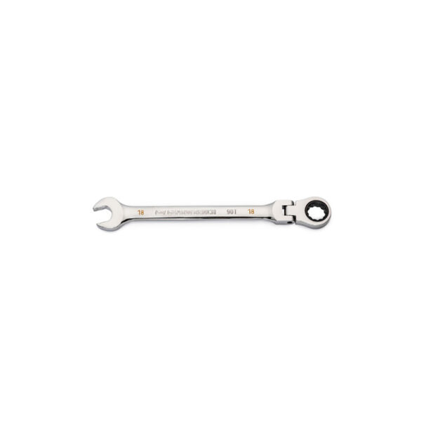GearWrench 86718 18mm 90-Tooth 12 Point Flex Head Ratcheting Combination Wrench