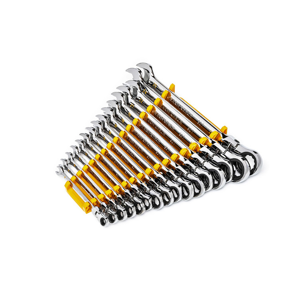 GearWrench 90-Tooth 12 Point Flex Head Ratcheting Combination Wrenches
