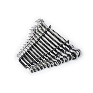 GearWrench 86759 14PC 90-Tooth 12 Point Flex Head Ratcheting Combination SAE Wrench Set
