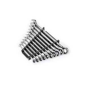GearWrench 86958 10PC 90-Tooth 12 Point SAE Combination Ratcheting Wrench Set