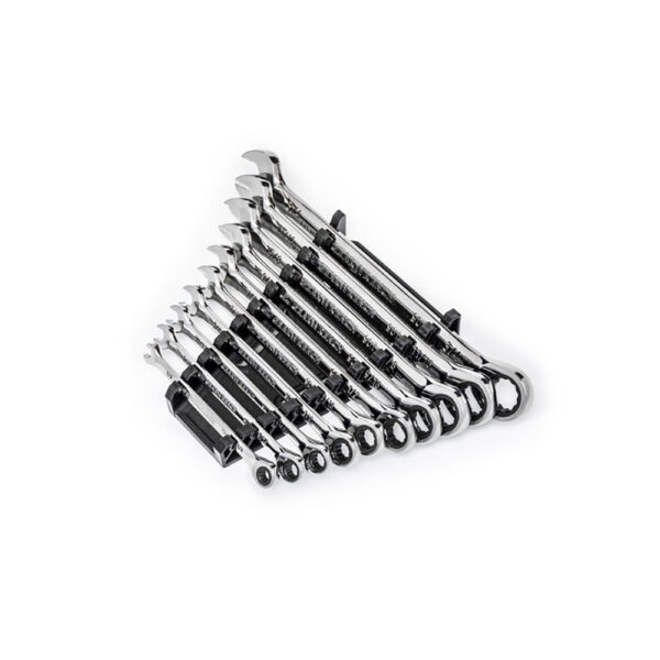 GearWrench 86958 10PC 90-Tooth 12 Point SAE Combination Ratcheting Wrench Set