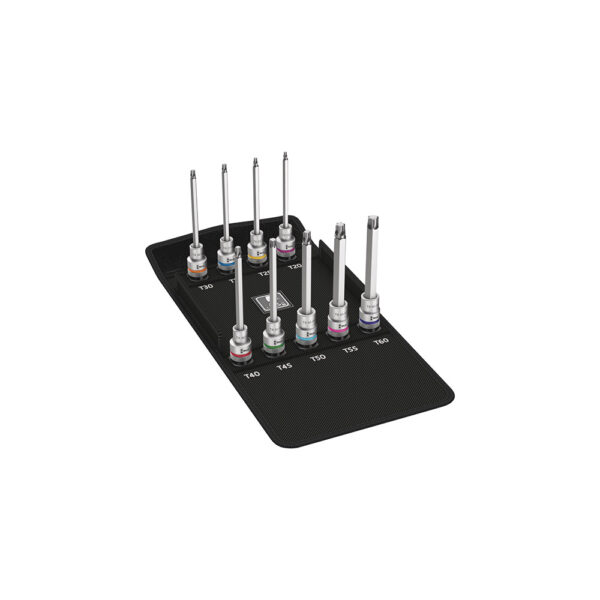 Wera 05004212001 9 Pc. 8767 C TORX HF 3 1/2'' Zyklop Bit Socket Set w/ Holding Function