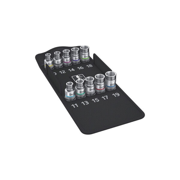 Wera 05004203001 10 Pc. 8790 HMC HF 1 1/2'' Zyklop Socket Set w/ Holding Function