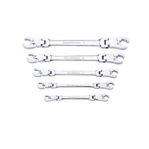 GearWrench 89100 5PC Ratcheting Flex Head Flare Nut SAE Wrench Set