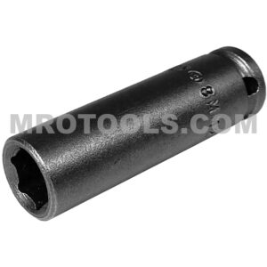 Apex 8MM21 8mm 6-Point Long Impact Socket, 1/4'' Square Drive