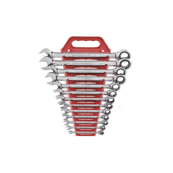 GearWrench 9312 13PC 72-Tooth 12 Point Ratcheting Combination SAE Wrench Set