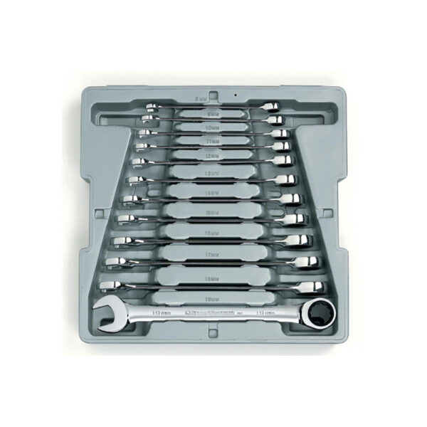 GearWrench 9412 12PC 72-Tooth 12 Point Ratcheting Combination Metric Wrench Set