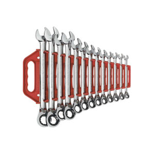 GearWrench 9509N 13PC 72-Tooth 12 Point Reversible Ratcheting Combination SAE Wrench Set