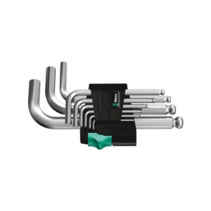 Wera 05133163001 9 Pc. 950/9 Hex-Plus 3 Chrome-Plated Metric L-Key Set