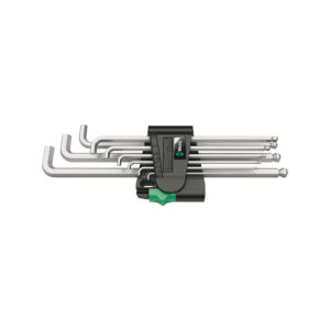 Wera 05073594001 9 Pc. 950/9 Hex-Plus 4 Chrome-Plated Metric L-Key Set