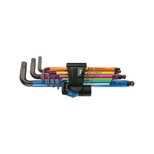 Wera 05022210001 9 Pc. 950/9 Hex-Plus Multicolor HF 1 BlackLaser Metric L-Key Set w/ Holding Function