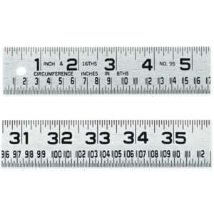Lufkin 953FTN 1-1/4'' x 3' Tinner's Circumference Steel Rule