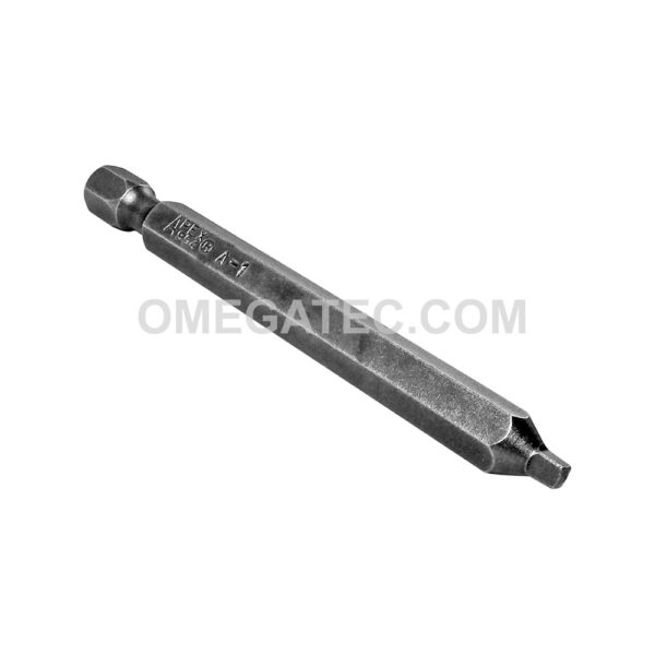 Apex 954-A-1X #1 Square Recess Power Drive Bits, 1/4'' Hex Drive
