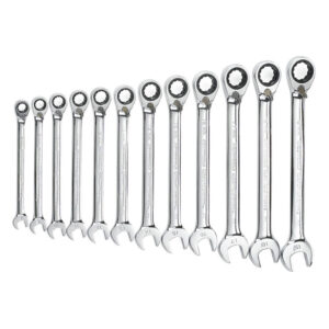 GearWrench 9620N 12PC 72-Tooth 12 Point Reversible Ratcheting Combination Metric Wrench Set