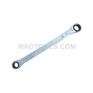 Lang 9665 Flat Ratcheting Box Wrench, 12 Point, Extra Long, Metric