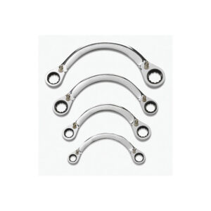 GearWrench 9840D 4PC 72-Tooth 12 Point Reversible Half Moon Double Box Ratcheting SAE Wrench Set