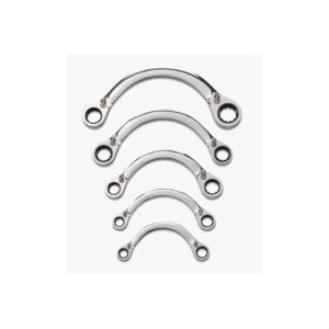 GearWrench 9850 5PC 72-Tooth 12 Point Reversible Half Moon Double Box Ratcheting Metric Wrench Set