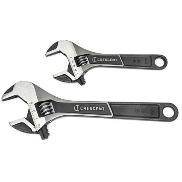 ATWJ2610VS Crescent 2PC Wide Jaw Adjustable Wrench Set 6'' & 10''