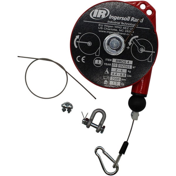 Ingersoll Rand BMDS-4 Medium Duty Short Cable Spring Balancer, 4.4-8.8lbs