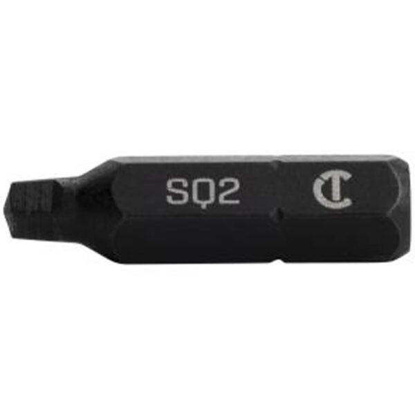 CAB1SQ2-2 Crescent #2 x 1'' Square Insert Bit - 2 Pack