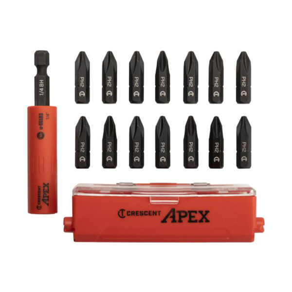 CAUGK-15 Crescent u-GUARD Bit Holder with 14 #2 Phillips Bits