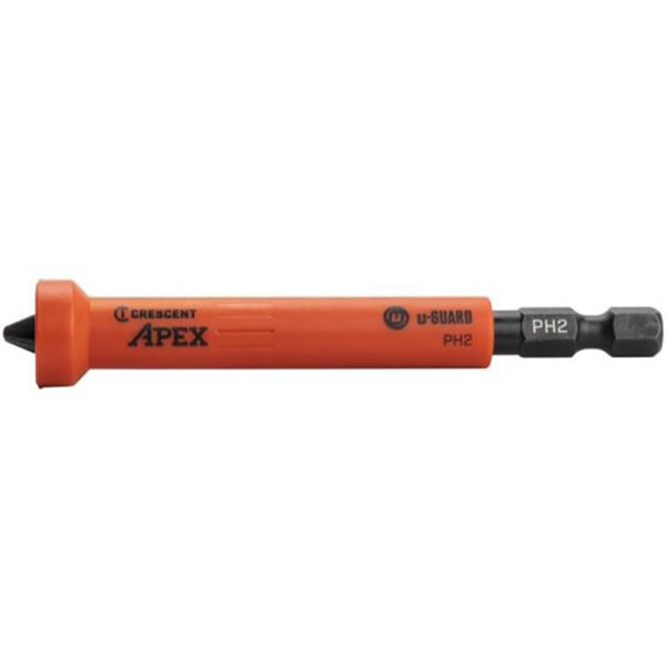 CAUMB3BPH2 Crescent #2 x 3-1/2'' Phillips u-GUARD Covered Impact Power Bit with Ring Magnet - 2 Pack