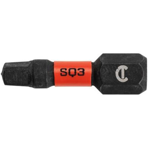 CAVB1SQ3-25 Crescent #3 x 1'' Square VORTEX Impact Power Bit - 25 Pack