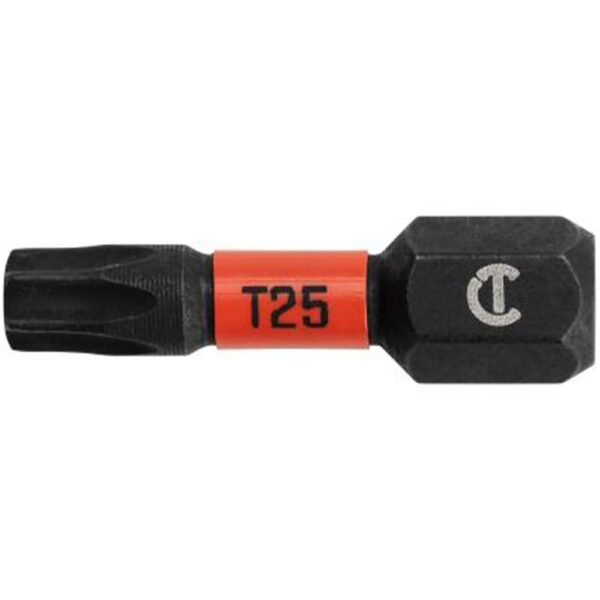 CAVB1T25-25 Crescent T25 x 1'' Torx VORTEX Impact Power Bit - 25 Pack