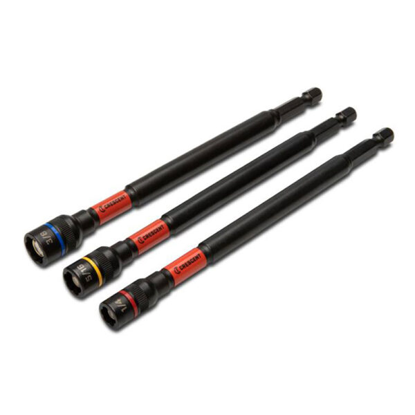 CAVBXM6-3 Crescent 3 Piece 6'' Long Bolt Biter Impact Nut Driver and Extractor Set