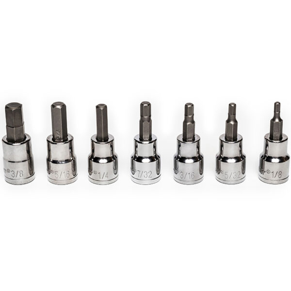 CBSS0N Crescent 7 Pc. 3/8'' Drive Hex Bit SAE Socket Set