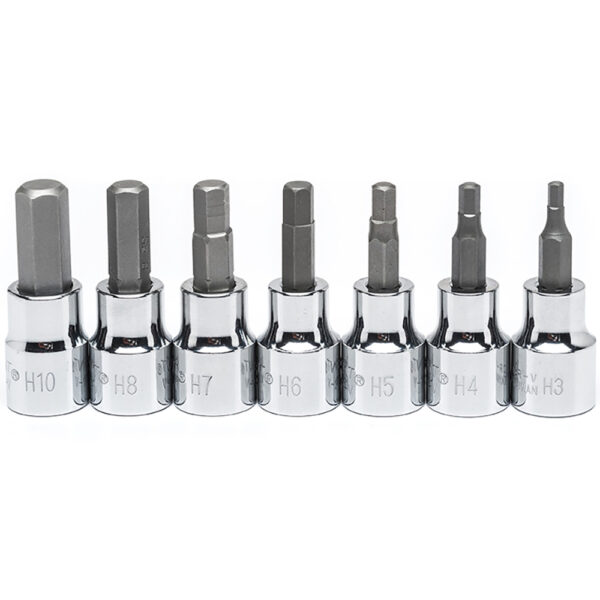 CBSS1N Crescent 7 Pc. 3/8'' Drive Hex Bit Metric Socket Set