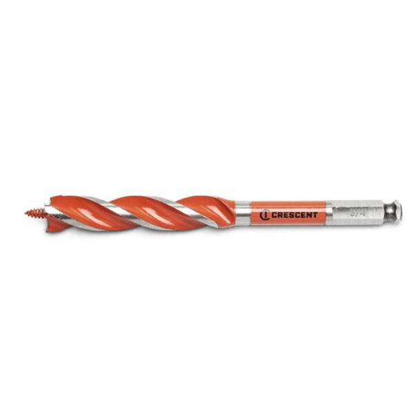 CDAG-7537 Crescent 3/4'' x 7-1/2'' Solid Auger Drill Bit