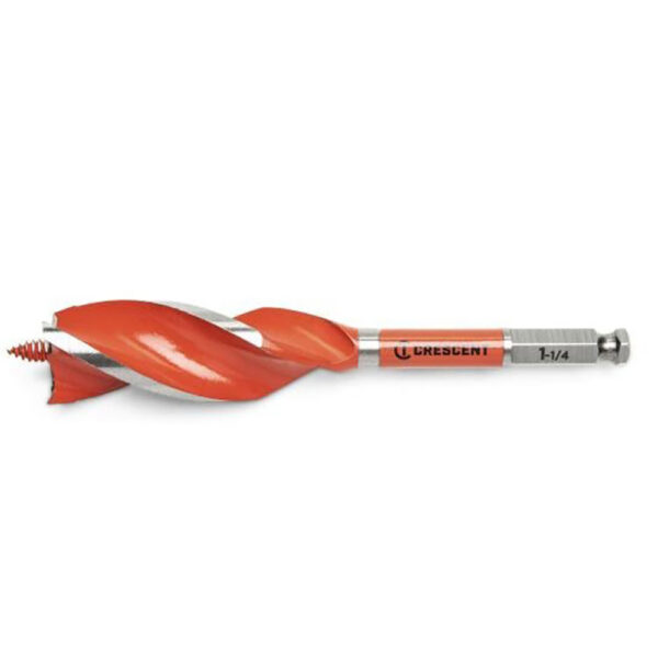 CDAG-7549 Crescent 1-1/4'' x 7-1/2'' Solid Auger Drill Bit