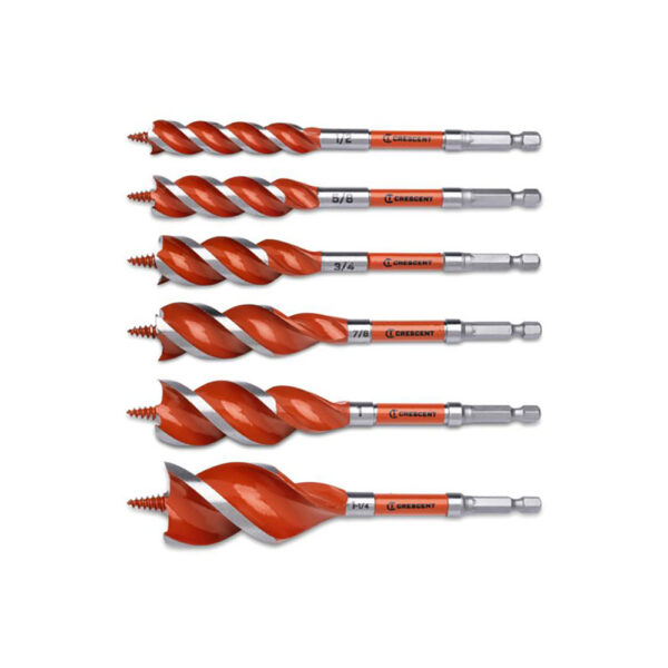 CDSASET-6 Crescent 6PC High Speed Auger Set
