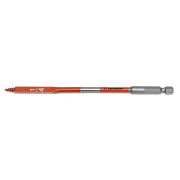 CDSP-613 Crescent 1/4'' x 6'' Screw Point Spade Drill Bit