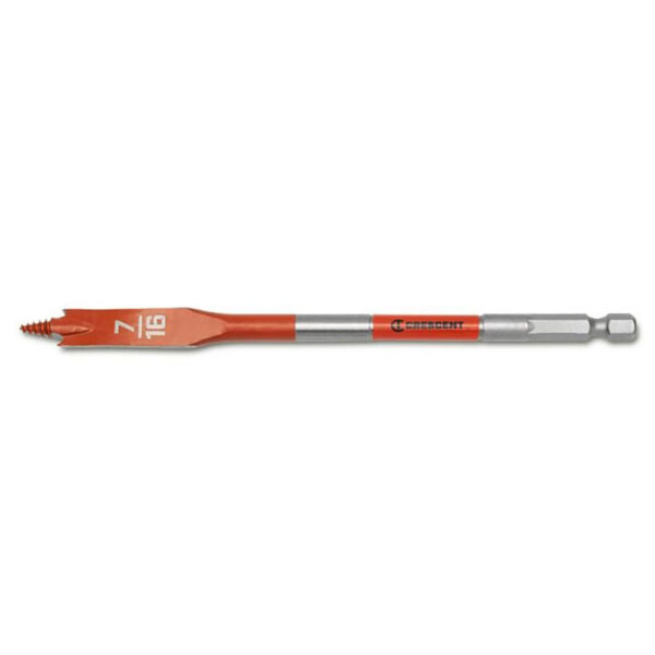 CDSP-625 Crescent 7/16'' x 6'' Screw Point Spade Drill Bit