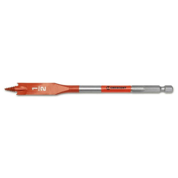 CDSP-629 Crescent 1/2'' x 6'' Screw Point Spade Drill Bit