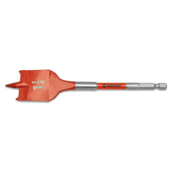 CDSP-649 Crescent 1-1/4'' x 6'' Screw Point Spade Drill Bit