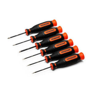 CDTPR6PCSET Crescent 6PC Diamond Tip Precision Screwdriver Set